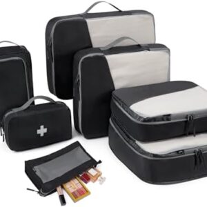 Compression Packing Cubes for Travel,CLUCI 7 Set/4 Set Travel Essentials,Organizer Bags for Luggage,Travel Accessories