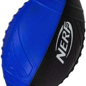 Nerf Kids Foam Football - Pro Grip Youth Soft Foam Ball - Indoor + Outdoor Football for Kids - Small Foam Football - 9" Inch Youth Sized Football - Blue + Black
