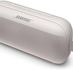 Bose SoundLink Flex Bluetooth Speaker, Portable Speaker with Microphone, Wireless Waterproof Speaker for Travel, Outdoor and Pool Use, White
