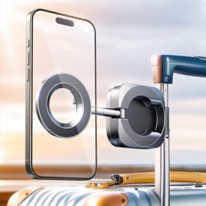 LISEN Airplane Phone Holder Travel Essentials for MagSafe Accessories, Handsfree Airport Essentials Plane Phone Holder Travel Gadgets Long Flight Must Haves for MagSafe Car Mount fits iPhone 16 Tesla