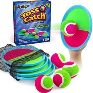 Ayeboovi Toss and Catch Ball Game Outdoor Toys for Kids Beach Toys Pool Toys Outdoor Yard Games for 3 4 5 6 7 8 9 10 Year Old Boys Girls Easter Basket Stuffers (Upgraded)