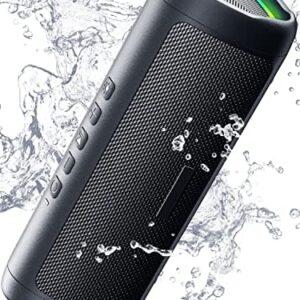 Bluetooth Speaker with HD Sound, Portable Wireless, IPX5 Waterproof, Up to 24H Playtime, TWS Pairing, BT5.3, for Home/Party/Outdoor/Beach, Electronic Gadgets, Birthday Gift (Black)