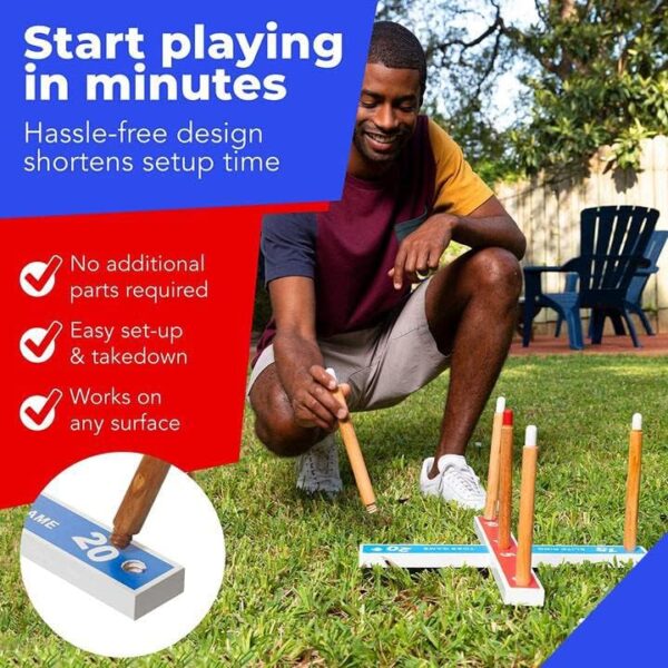 Elite Sportz Ring Toss Games for Kids - Indoor Holiday Fun or Outdoor Yard Game for Adults & Family - Easy to Set Up w/Compact Carry - Backyard Toys, Gifts for Boys and Girls - Image 6