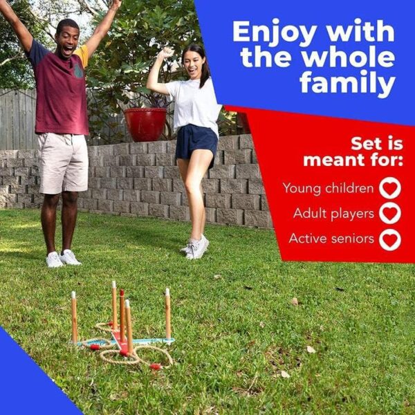 Elite Sportz Ring Toss Games for Kids - Indoor Holiday Fun or Outdoor Yard Game for Adults & Family - Easy to Set Up w/Compact Carry - Backyard Toys, Gifts for Boys and Girls - Image 7